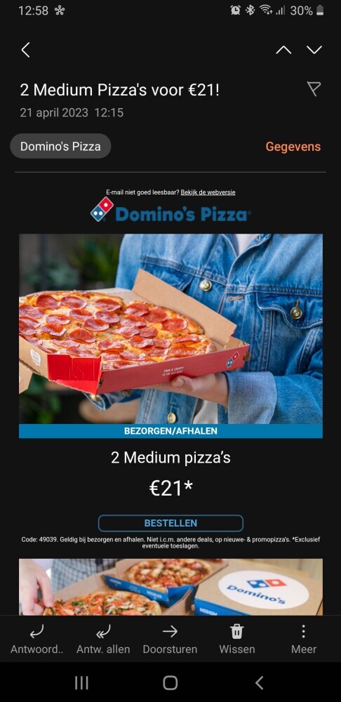 Domino's Pizza kortingscode gevonden door Promojagers Mei 2023